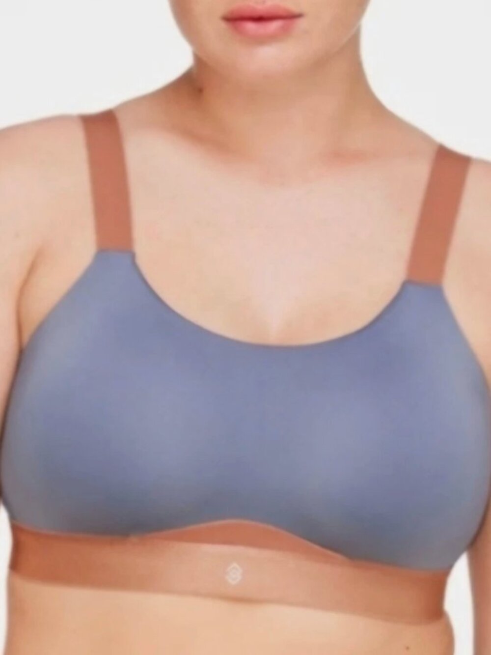 Thirdlove Kinetic Sports Bra Padded Blue/Tan Wirefree High Impact Size 34D